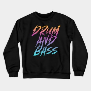 DRUM AND BASS  - Bass Gradient (Orange/pink/blue) Crewneck Sweatshirt